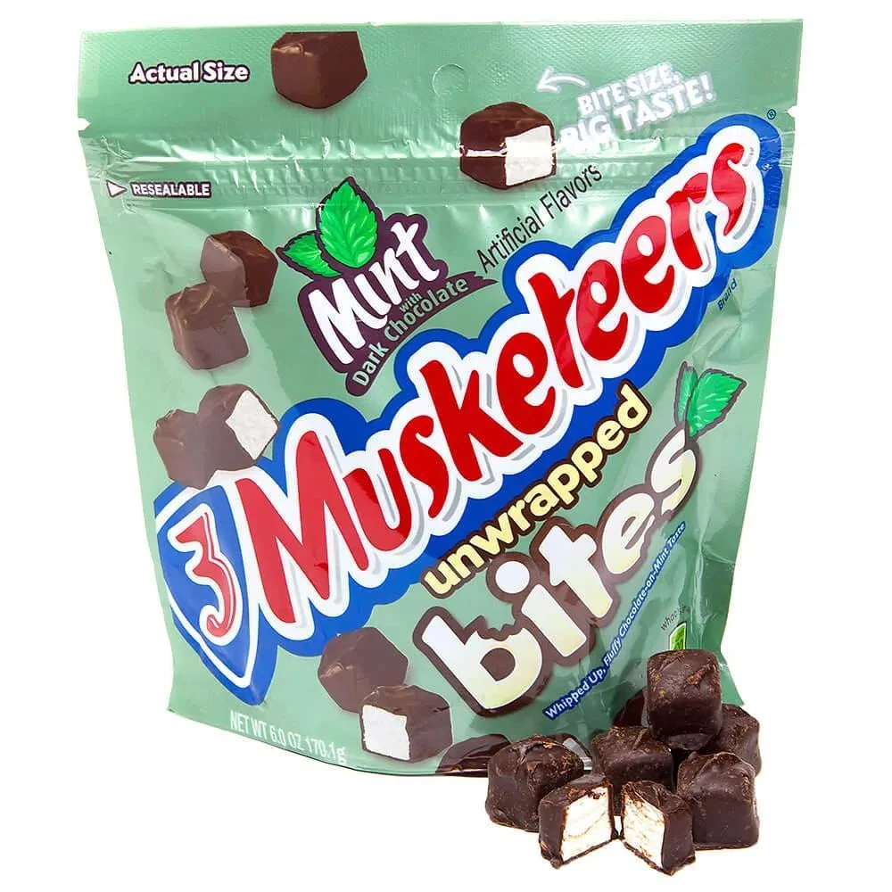 3 Musketeers Mint Bites Candy: 6-Ounce Bag 1 3 Musketeers Mint Bites Candy: 6-Ounce Bag
