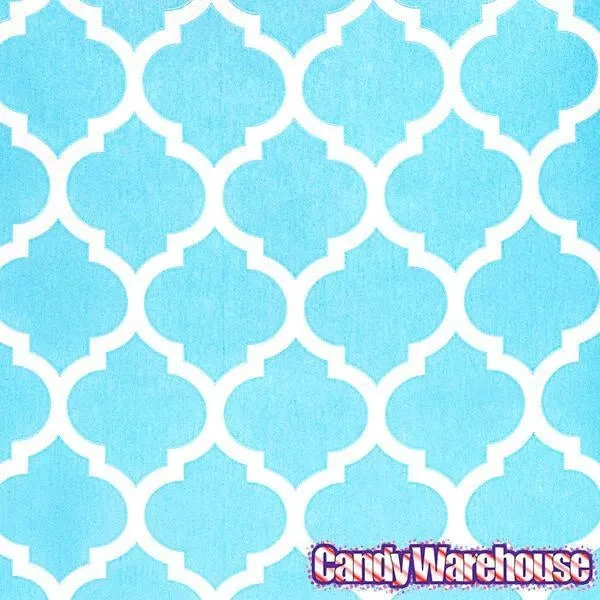 Aqua Blue Casablanca Pattern Candy Bags: 25-Piece Pack 3 Aqua Blue Casablanca Pattern Candy Bags: 25-Piece Pack - Image 3