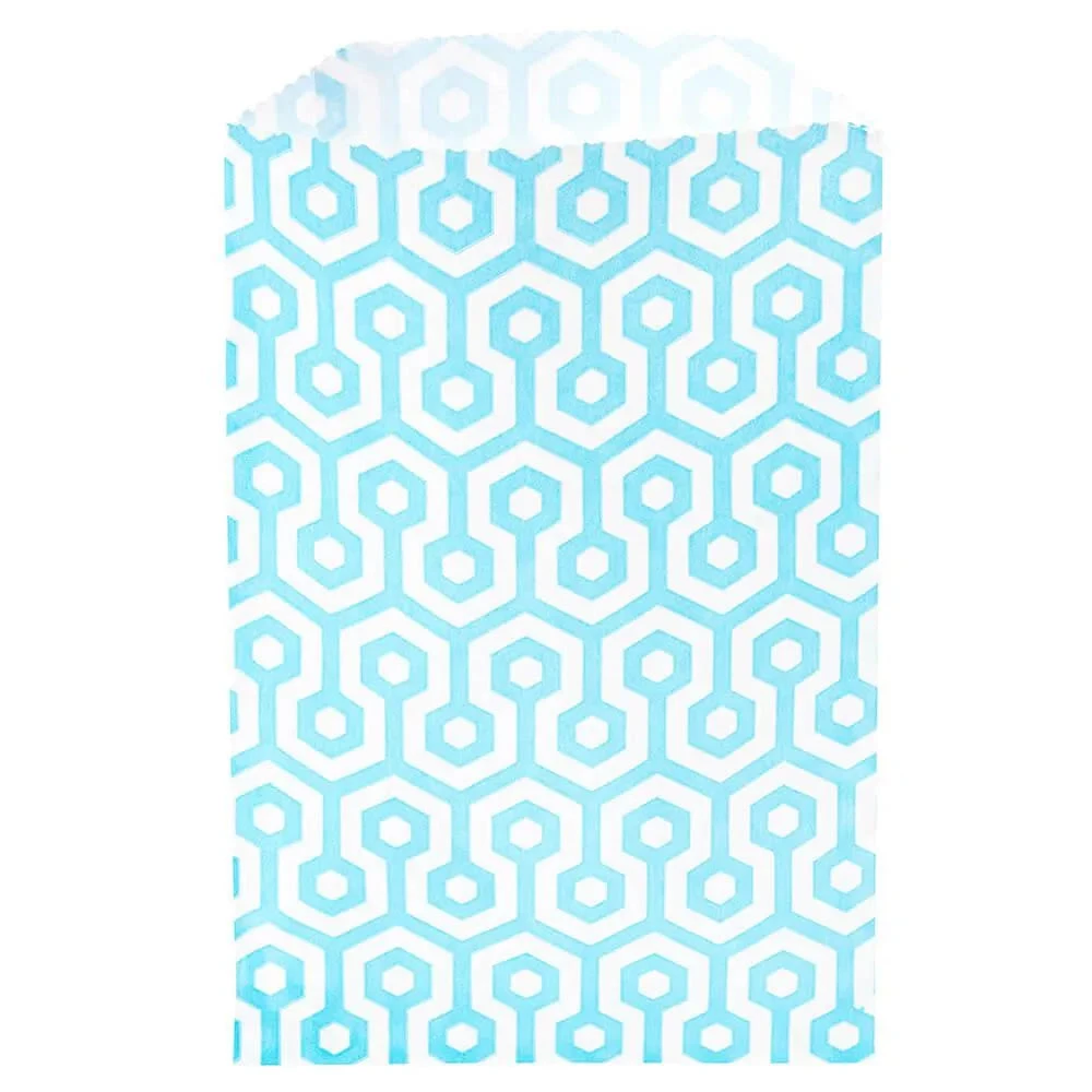Aqua Blue Honeycomb Candy Bags: 25-Piece Pack 1 Aqua Blue Honeycomb Candy Bags: 25-Piece Pack
