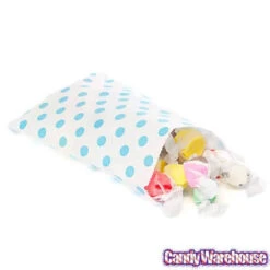 Aqua Blue Polka Dot Candy Bags: 25-Piece Pack 6 Aqua Blue Polka Dot Candy Bags: 25-Piece Pack -Candy Haven Shop aqua blue polka dot candy bags 25 piece pack candy warehouse 3