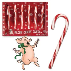 Archie McPhee Bacon Candy Canes: 6-Piece Box 5 Archie McPhee Bacon Candy Canes: 6-Piece Box -Candy Haven Shop archie mcphee bacon candy canes 6 piece box candy warehouse 3