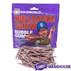 Big League Chew Bubble Gum Packs - Grape: 12-Piece Box 8 Big League Chew Bubble Gum Packs - Grape: 12-Piece Box -Candy Haven Shop big league chew bubble gum packs grape 12 piece box candy warehouse 4