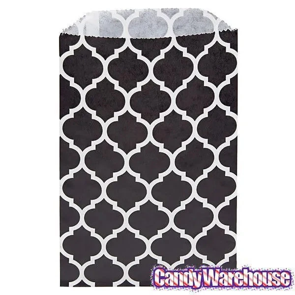 Black Casablanca Pattern Candy Bags: 25-Piece Pack 4 Black Casablanca Pattern Candy Bags: 25-Piece Pack - Image 4