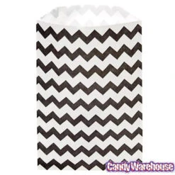 Black Chevron Stripe Candy Bags: 25-Piece Pack 7 Black Chevron Stripe Candy Bags: 25-Piece Pack -Candy Haven Shop black chevron stripe candy bags 25 piece pack candy warehouse 4
