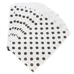 Black Polka Dot Candy Bags: 25-Piece Pack