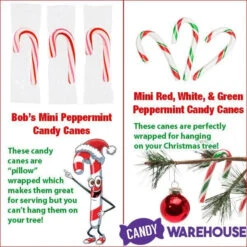 Bobs Sweet Stripes Mini Peppermint Candy Canes: 260-Piece Tub 8 Bobs Sweet Stripes Mini Peppermint Candy Canes: 260-Piece Tub -Candy Haven Shop bobs sweet stripes mini peppermint candy canes 280 piece tub candy warehouse 3