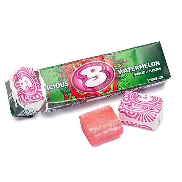 Bubblicious Bubble Gum Packs - Watermelon: 18-Piece Box 1 Bubblicious Bubble Gum Packs - Watermelon: 18-Piece Box