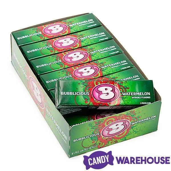 Bubblicious Bubble Gum Packs - Watermelon: 18-Piece Box 2 Bubblicious Bubble Gum Packs - Watermelon: 18-Piece Box - Image 2