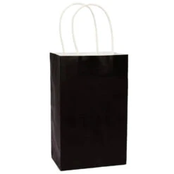 Candy Bags With Handles - Black: 12-Piece Pack