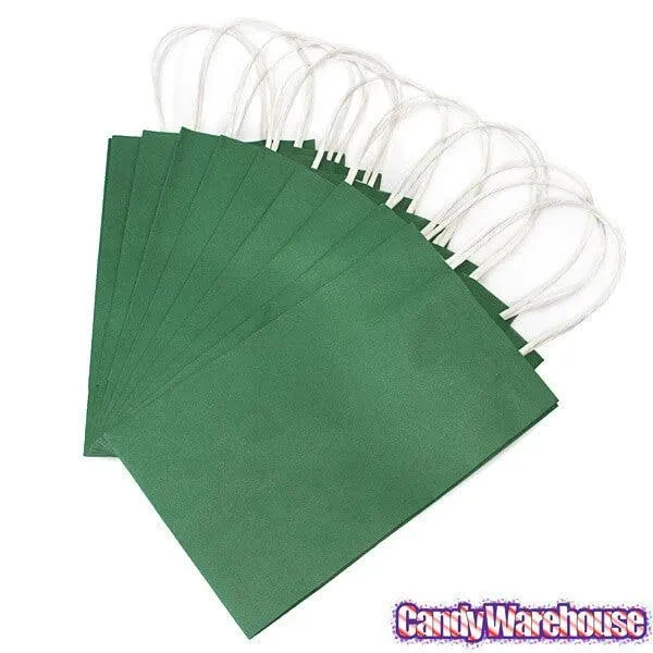 Candy Bags With Handles - Green: 12-Piece Pack 2 Candy Bags With Handles - Green: 12-Piece Pack - Image 2