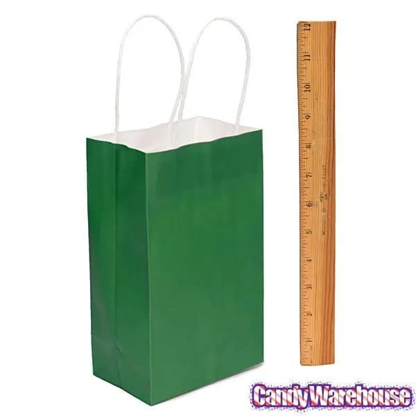 Candy Bags With Handles - Green: 12-Piece Pack 3 Candy Bags With Handles - Green: 12-Piece Pack - Image 3