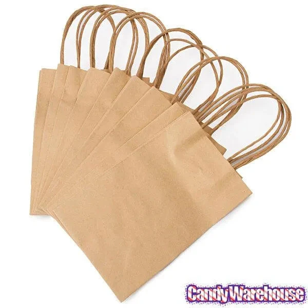 Candy Bags With Handles - Natural: 12-Piece Pack 2 Candy Bags With Handles - Natural: 12-Piece Pack - Image 2