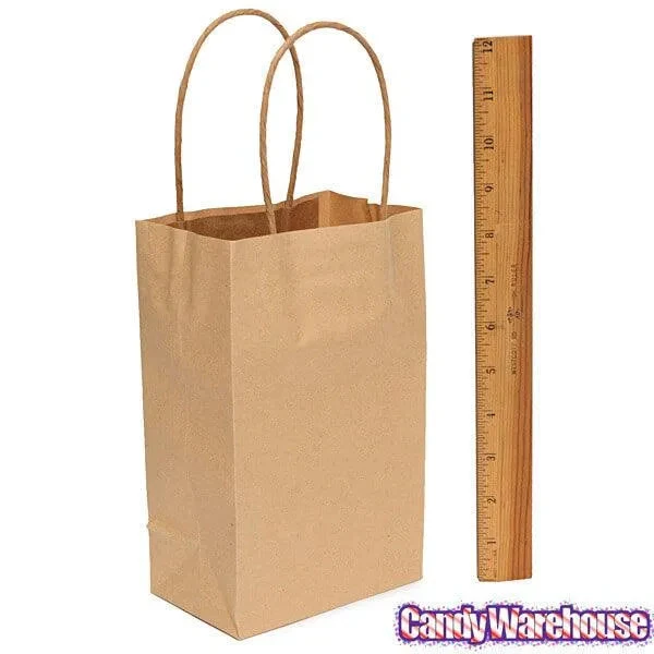Candy Bags With Handles - Natural: 12-Piece Pack 3 Candy Bags With Handles - Natural: 12-Piece Pack - Image 3