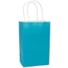 Candy Bags With Handles - Turquoise Blue: 12-Piece Pack