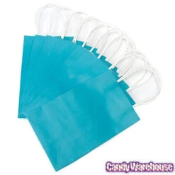 Candy Bags With Handles - Turquoise Blue: 12-Piece Pack 5 Candy Bags With Handles - Turquoise Blue: 12-Piece Pack -Candy Haven Shop candy bags with handles turquoise blue 12 piece pack candy warehouse 3