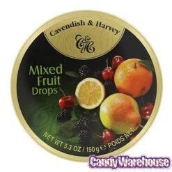 Cavendish & Harvey Hard Candy Drops Tins - Mixed Fruit: 12-Piece Box 5 Cavendish & Harvey Hard Candy Drops Tins - Mixed Fruit: 12-Piece Box -Candy Haven Shop cavendish and harvey hard candy drops tins mixed fruit 12 piece box candy warehouse 3