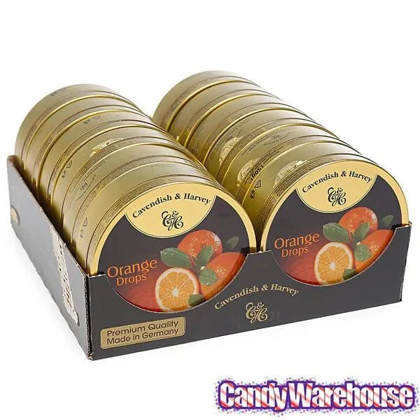 Cavendish & Harvey Hard Candy Drops Tins - Orange: 12-Piece Box 3 Cavendish & Harvey Hard Candy Drops Tins - Orange: 12-Piece Box - Image 3
