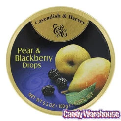 Cavendish & Harvey Hard Candy Drops Tins - Pear & Blackberry: 12-Piece Box 5 Cavendish & Harvey Hard Candy Drops Tins - Pear & Blackberry: 12-Piece Box -Candy Haven Shop cavendish and harvey hard candy drops tins pear and blackberry 12 piece box candy warehouse 3