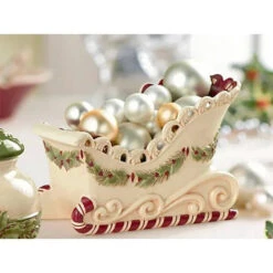 Christmas Sleigh Ceramic Candy Dish 5 Christmas Sleigh Ceramic Candy Dish -Candy Haven Shop christmas sleigh ceramic candy dish candy warehouse 3