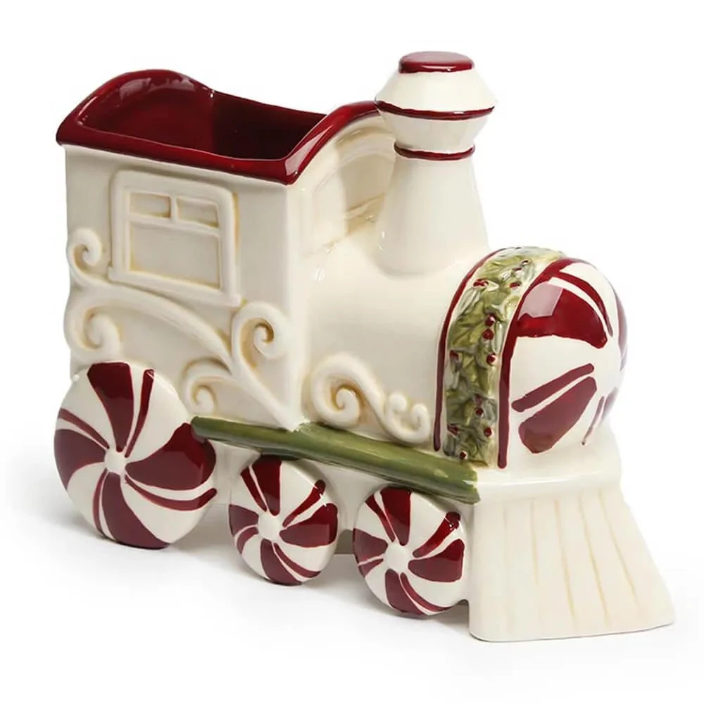 Christmas Train Ceramic Candy Dish 1 Christmas Train Ceramic Candy Dish