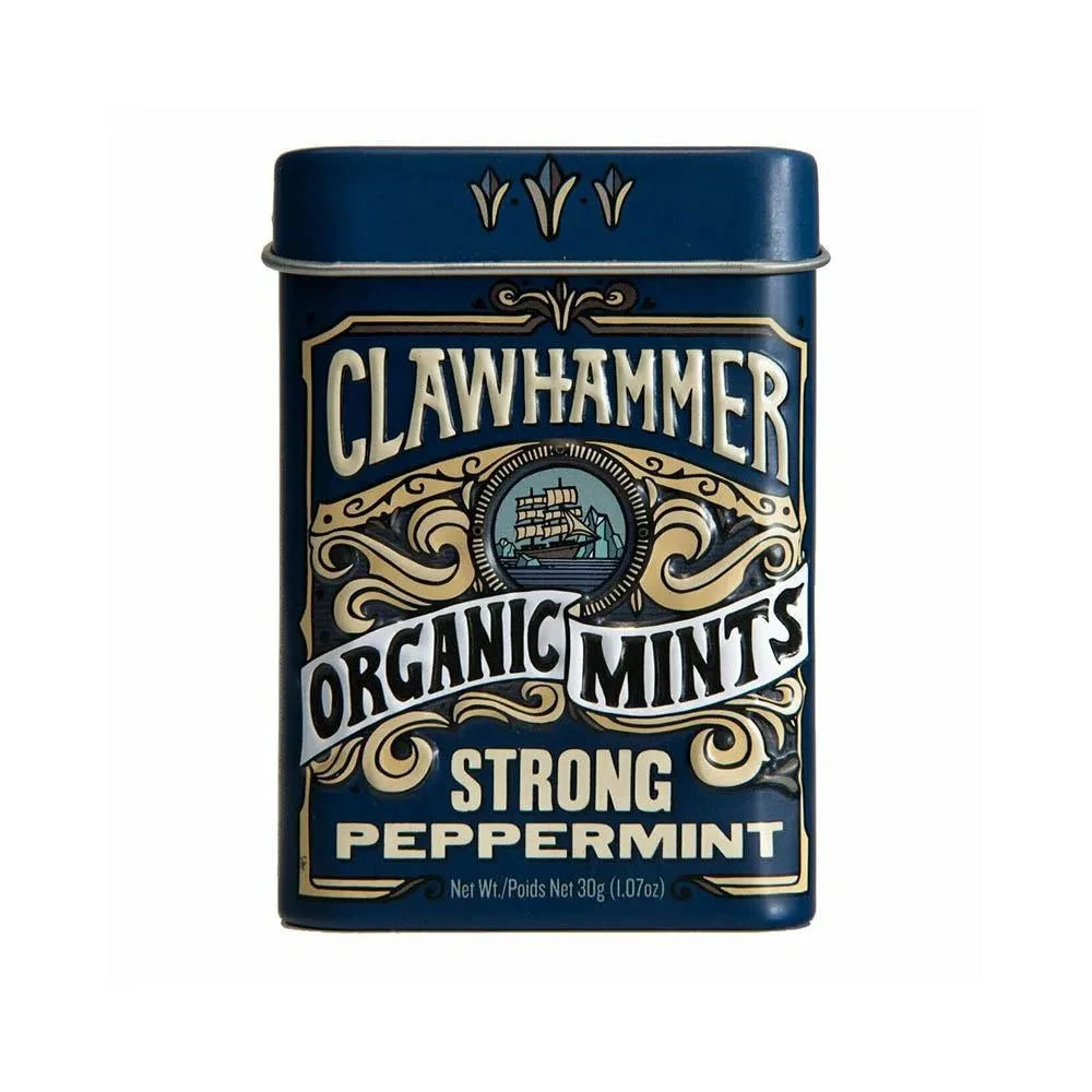 Clawhammer Organic Mint Tins - Strong Peppermint: 12-Piece Box 1 Clawhammer Organic Mint Tins - Strong Peppermint: 12-Piece Box