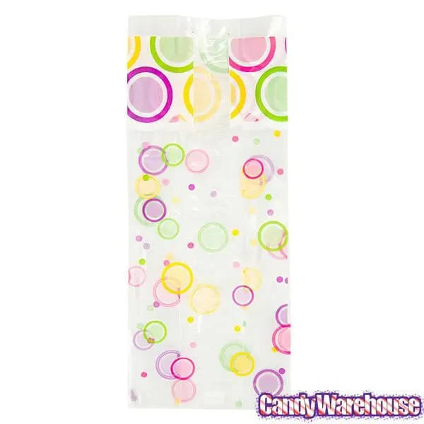 Clear Cello Candy Bags With Bright Modern Dots: 100-Piece Box 2 Clear Cello Candy Bags With Bright Modern Dots: 100-Piece Box - Image 2