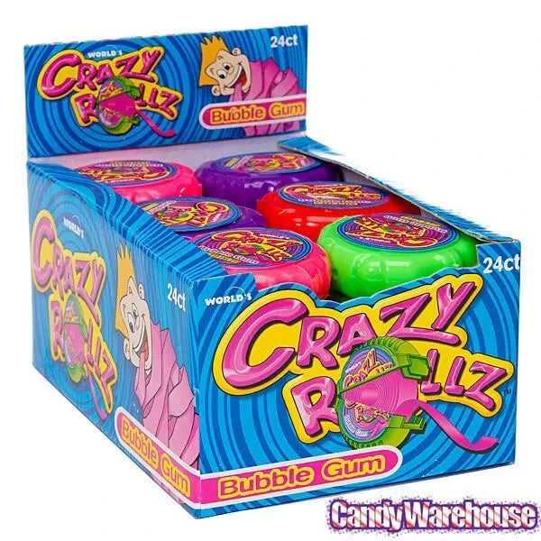 Crazy Rollz Bubble Gum Rolls: 24-Piece Box 2 Crazy Rollz Bubble Gum Rolls: 24-Piece Box - Image 2