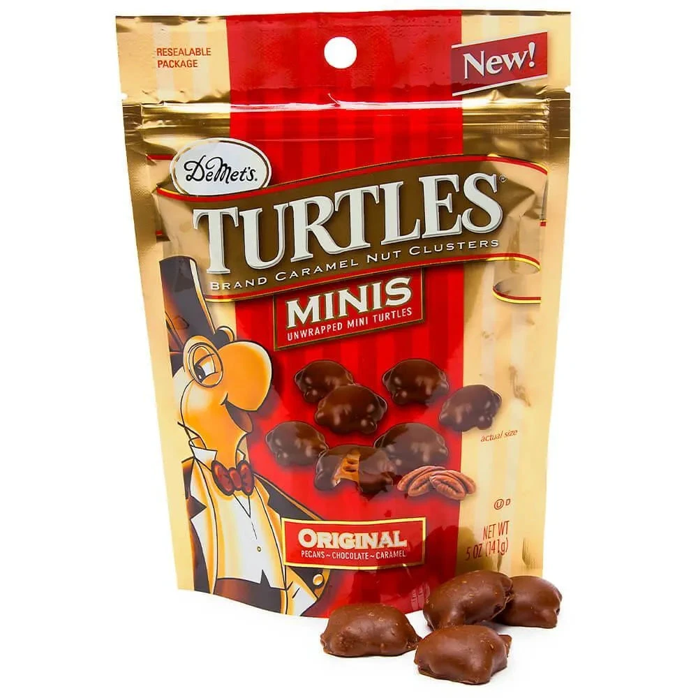 DeMet's Turtles Minis Caramel Nut Cluster Chocolates - Original: 5-Ounce Bag 1 DeMet's Turtles Minis Caramel Nut Cluster Chocolates - Original: 5-Ounce Bag