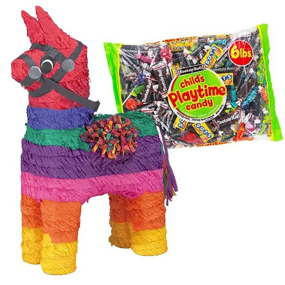 Donkey Pinata With Tootsie Bulk Candy Bag 2 Donkey Pinata With Tootsie Bulk Candy Bag - Image 2