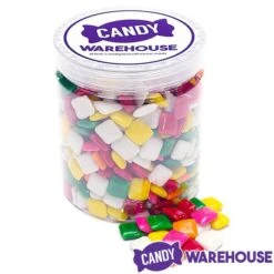 Dubble Bubble Chiclets Chewing Gum Tabs - Assorted Colors: 1.5LB Jar -Candy Haven Shop dubble bubble chiclets chewing gum tabs assorted colors 1 5lb jar candy warehouse 3