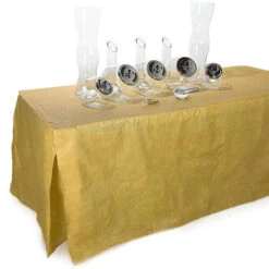 Fitted Table Cover For Standard 6-Foot Rectangular Table - Gold