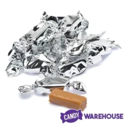 Foiled Caramel Candy - Silver: 180-Piece Bag 7 Foiled Caramel Candy - Silver: 180-Piece Bag -Candy Haven Shop foiled caramel candy silver 180 piece bag candy warehouse 3