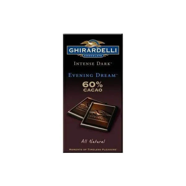 Ghirardelli Intense Dark Chocolate 3.5-Ounce Bars - 60% Evening Dream: 12-Piece Caddy 1 Ghirardelli Intense Dark Chocolate 3.5-Ounce Bars - 60% Evening Dream: 12-Piece Caddy