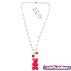 Giant Gummy Bear Necklace - Red 7 Giant Gummy Bear Necklace - Red -Candy Haven Shop giant gummy bear necklace red candy warehouse 4