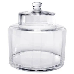 Glass Candy Jar With Lid - Optic: 8-Inch