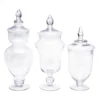 Glass Candy Jars With Lids: 3-Piece Set