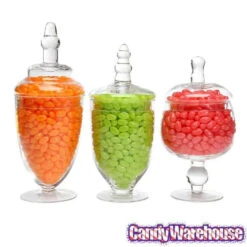 Glass Candy Jars With Lids - 6-Inch: 3-Piece Set -Candy Haven Shop glass candy jars with lids 6 inch 3 piece set candy warehouse 3