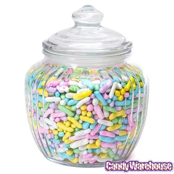 Glass Optic 40-Ounce Candy Jar With Glass Lid 2 Glass Optic 40-Ounce Candy Jar With Glass Lid - Image 2