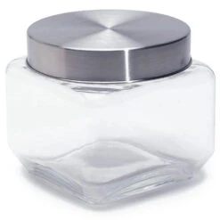 Glass Square Candy Jar With Lid - Small