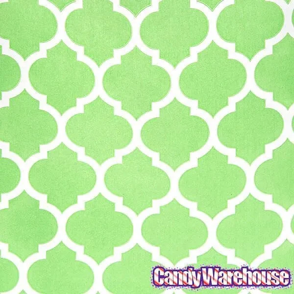 Green Casablanca Pattern Candy Bags: 25-Piece Pack 2 Green Casablanca Pattern Candy Bags: 25-Piece Pack - Image 2