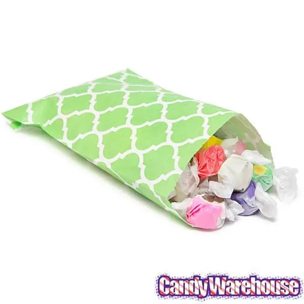 Green Casablanca Pattern Candy Bags: 25-Piece Pack 3 Green Casablanca Pattern Candy Bags: 25-Piece Pack - Image 3