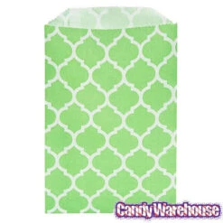 Green Casablanca Pattern Candy Bags: 25-Piece Pack 7 Green Casablanca Pattern Candy Bags: 25-Piece Pack -Candy Haven Shop green casablanca pattern candy bags 25 piece pack candy warehouse 4