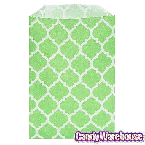 Green Casablanca Pattern Candy Bags: 25-Piece Pack 4 Green Casablanca Pattern Candy Bags: 25-Piece Pack - Image 4