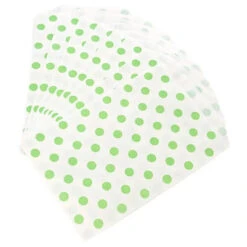 Green Polka Dot Candy Bags: 25-Piece Pack