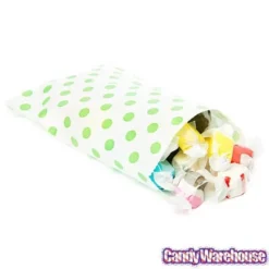 Green Polka Dot Candy Bags: 25-Piece Pack -Candy Haven Shop green polka dot candy bags 25 piece pack candy warehouse 4