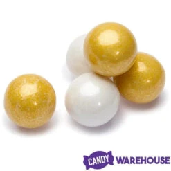 Gumballs Color Combo - Gold And White: 4LB Box 6 Gumballs Color Combo - Gold And White: 4LB Box -Candy Haven Shop gumballs color combo gold and white 4lb box candy warehouse 3