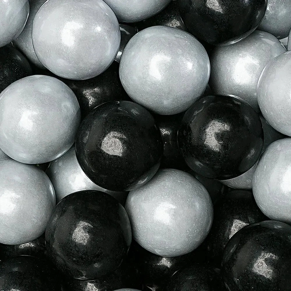 Gumballs Color Combo - Silver And Black: 4LB Box 1 Gumballs Color Combo - Silver And Black: 4LB Box