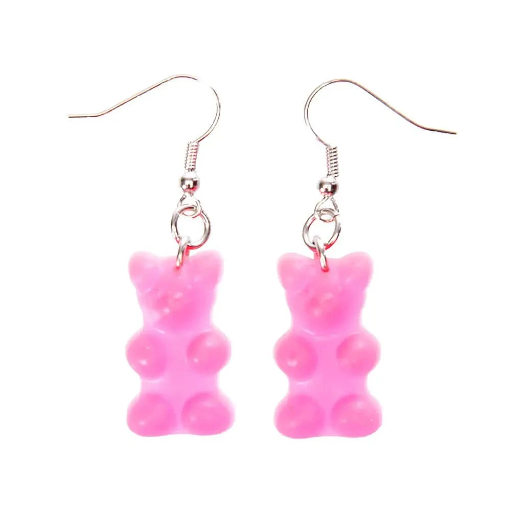 Gummy Bear Earrings - Pink 1 Gummy Bear Earrings - Pink
