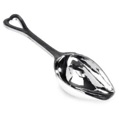 Heart Handled Silver Plastic Candy Scoops: 2-Piece Set