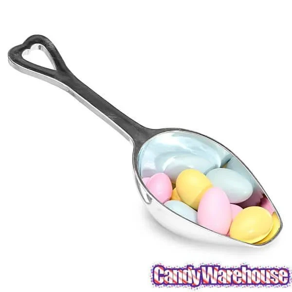 Heart Handled Silver Plastic Candy Scoops: 2-Piece Set 3 Heart Handled Silver Plastic Candy Scoops: 2-Piece Set - Image 3
